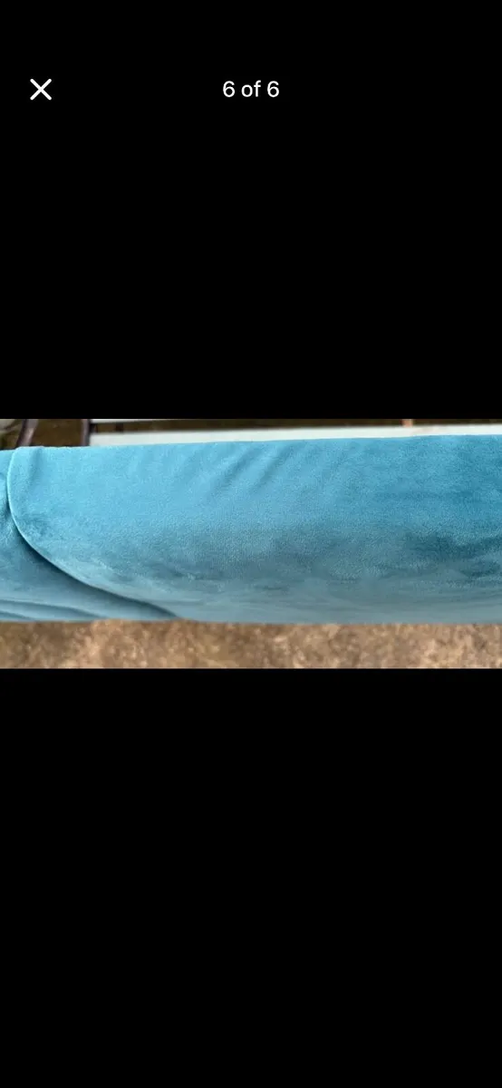 Beautiful Plush Teal  Double Headboard - Image 3