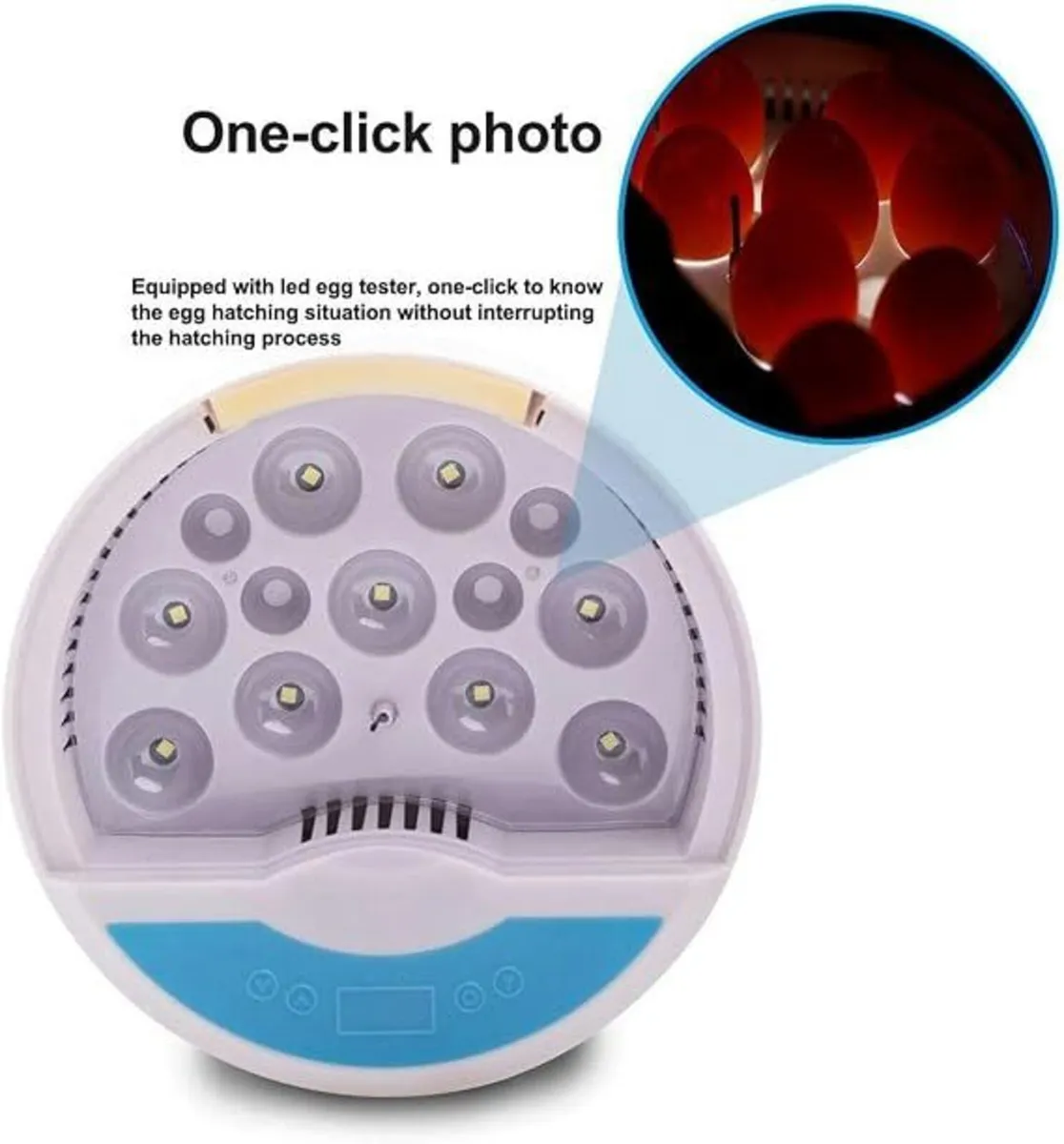 9 Egg Automatic Incubator with LED Tester - Image 4