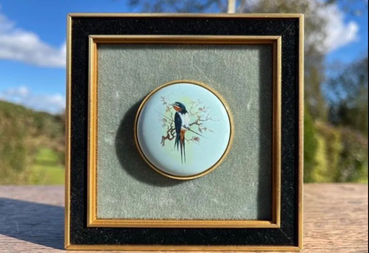 Vintage enamel wall art - Image 1