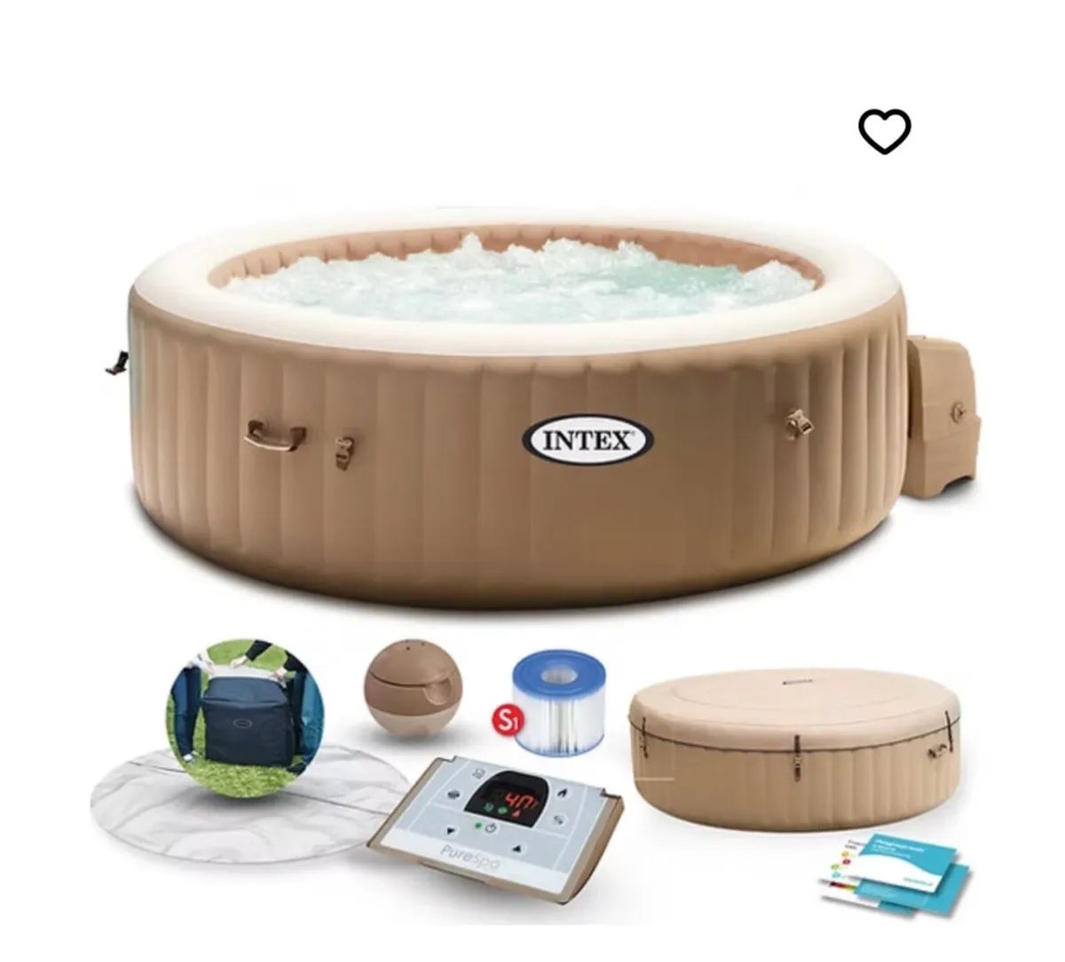 Intex PureSpa™ Bubble Therapy Hot Tub – Beige - Image 1