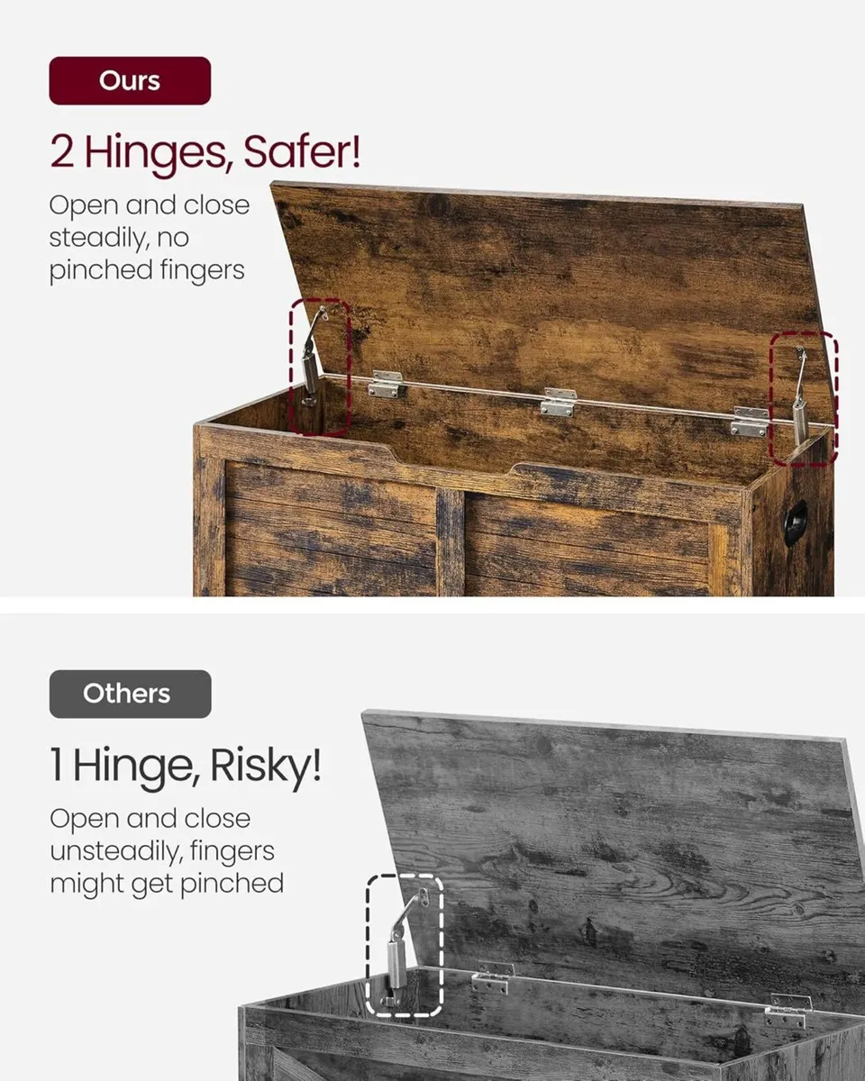 Storage Bench with Lift-Up Lid Storage Box - Image 3
