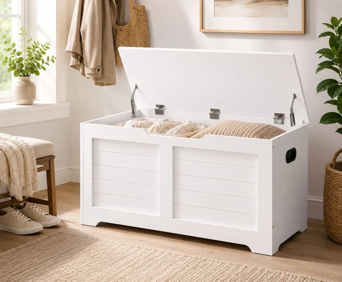 Storage Bench with Lift-Up Lid Storage Box - Image 3