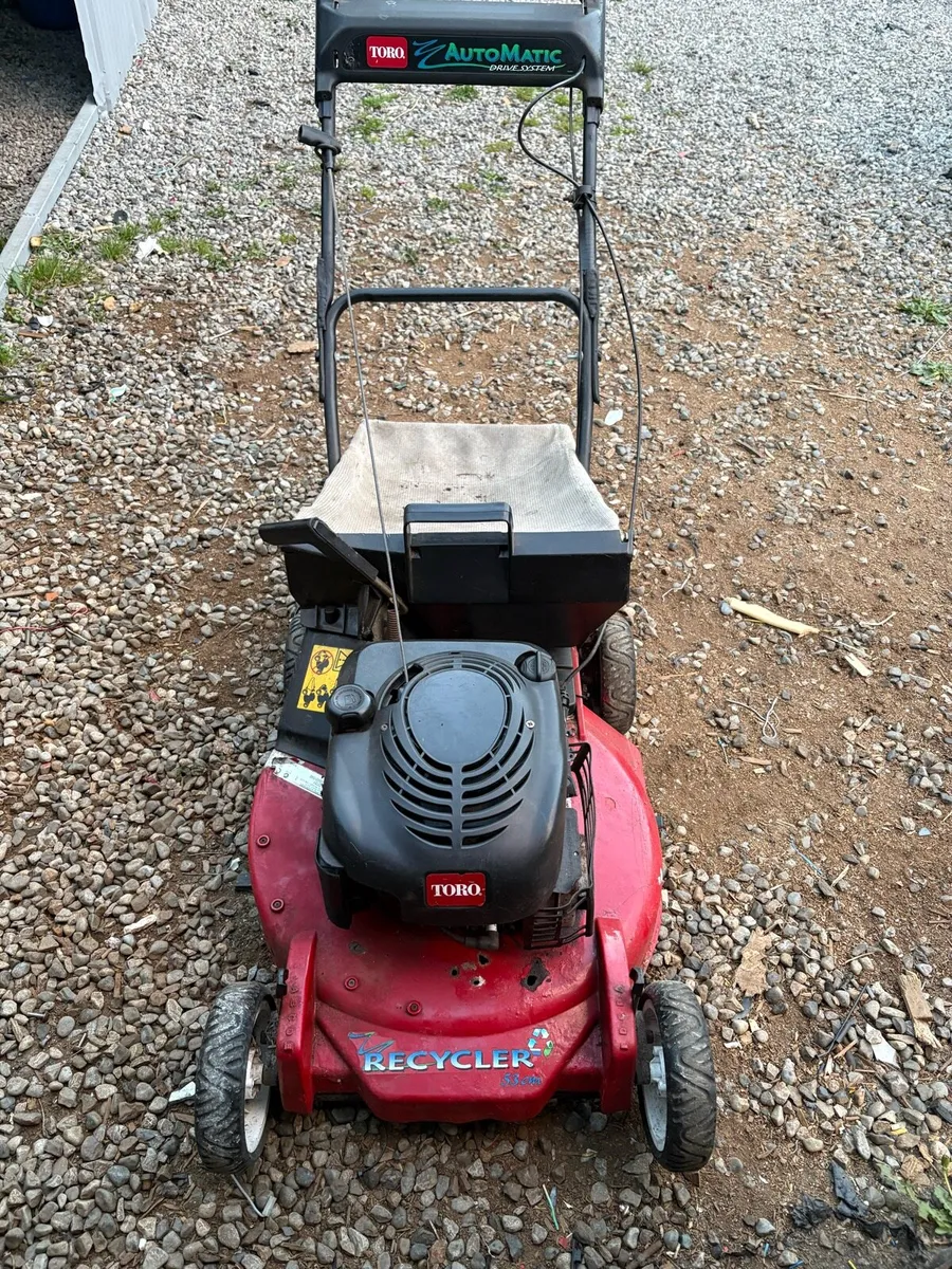 Self drive lawnmower won’t start lineup in shed - Image 1