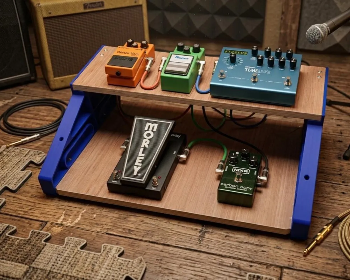 Custom Two-Tier Guitar Pedal Board Modular Design - Image 1
