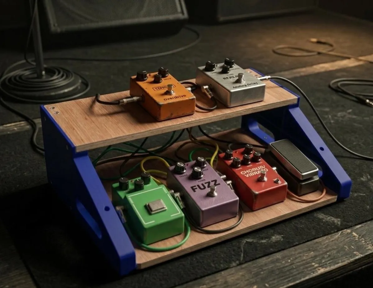 Custom Two-Tier Guitar Pedal Board Modular Design - Image 2