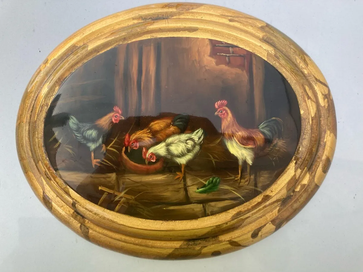 Oil painting framed free postage