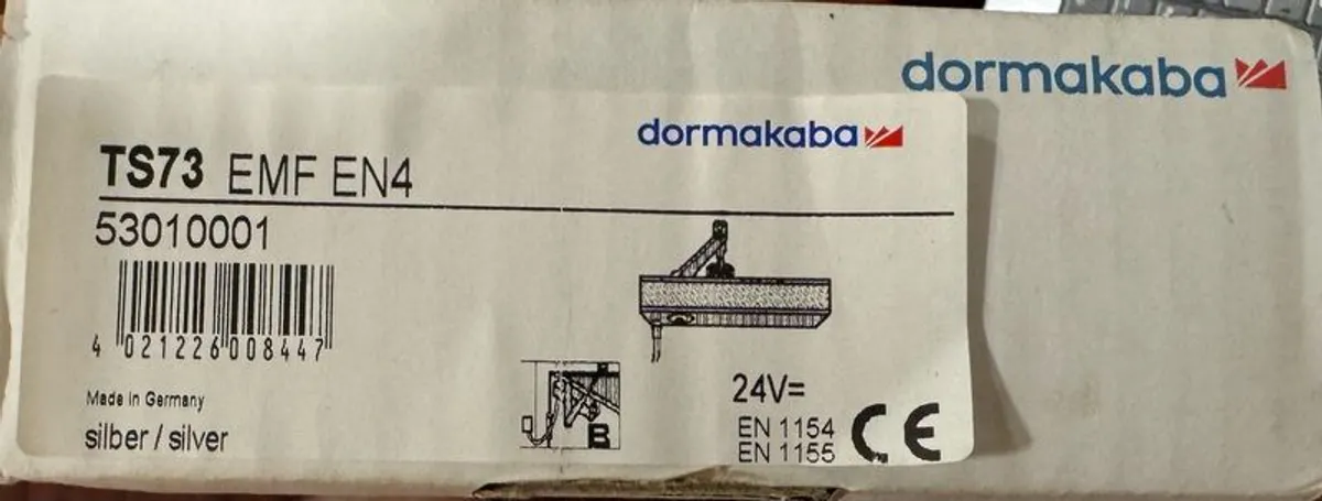 Dorma TS73EMF EN4 Fire Rated Overhead Door Closer Silver - Image 1