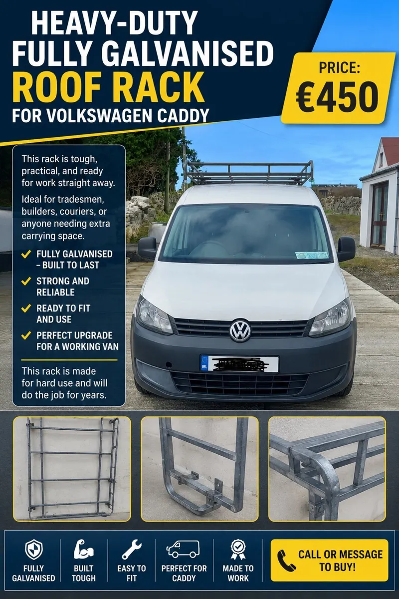 GALVANISED ROOF RACK FOR VW CADDY - Image 1