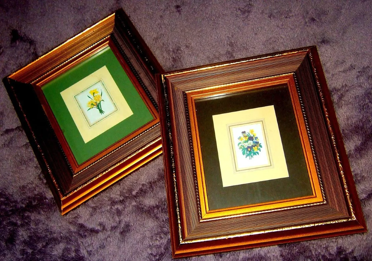 Beautiful Pair of Vintage Framed Botanical Prints - Image 1