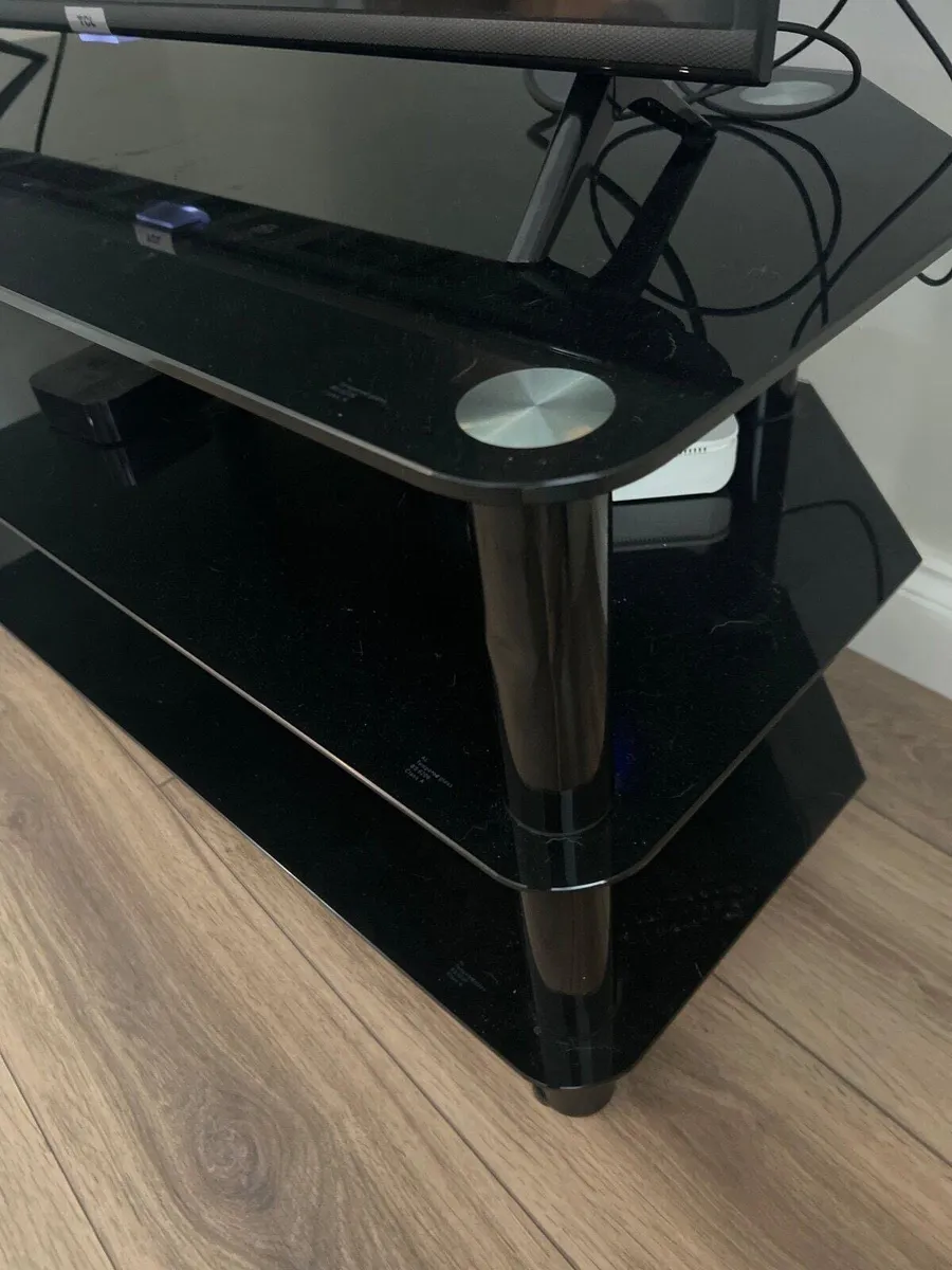 Black Glass Tv Stand - Image 2