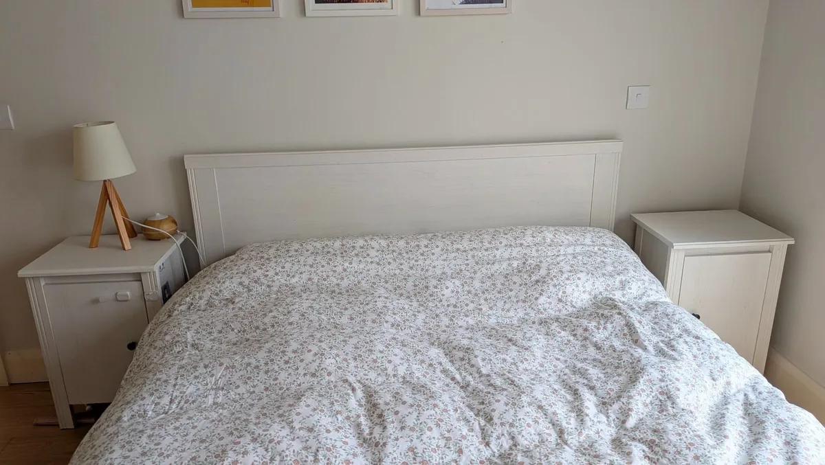 King Bed Frame + Matching Bedside Lockers - Image 2