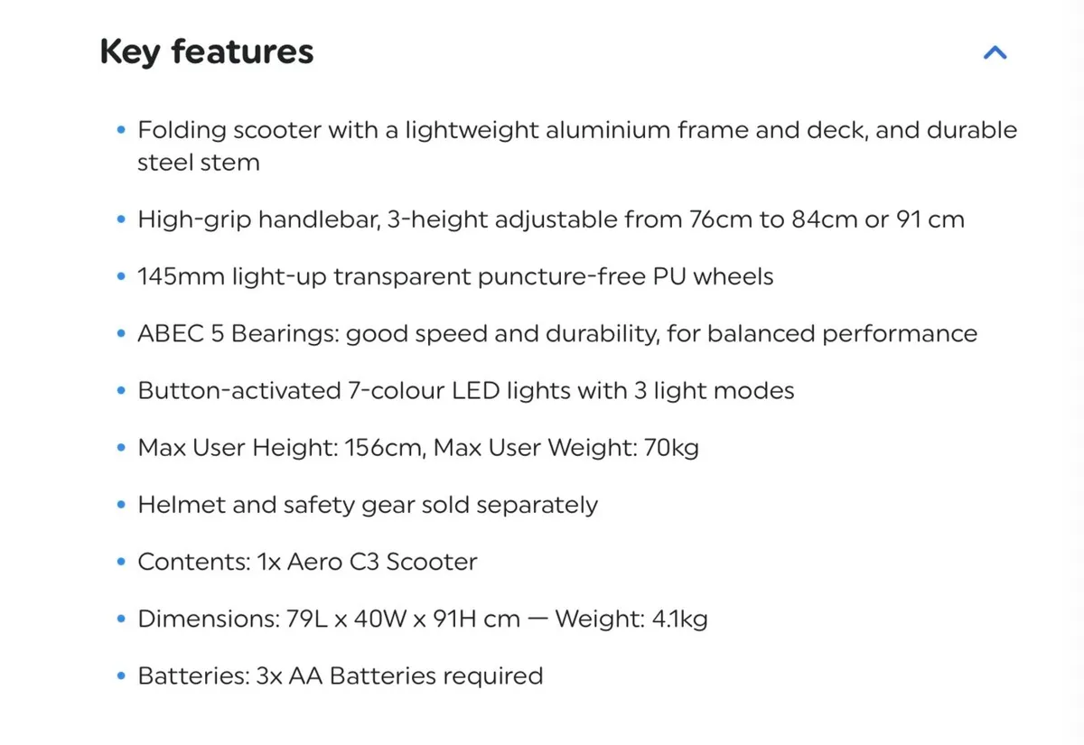 Aero Folding Scooter With Led Lights - Image 4