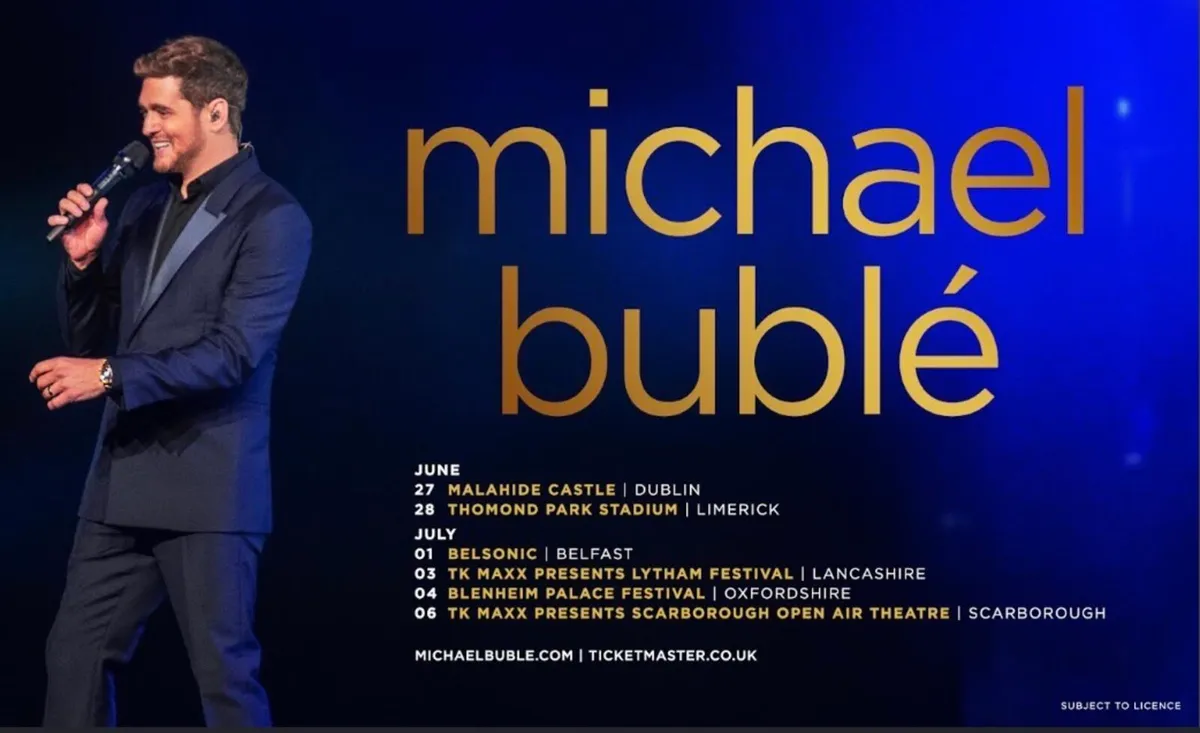 2 Michael bublé tickets