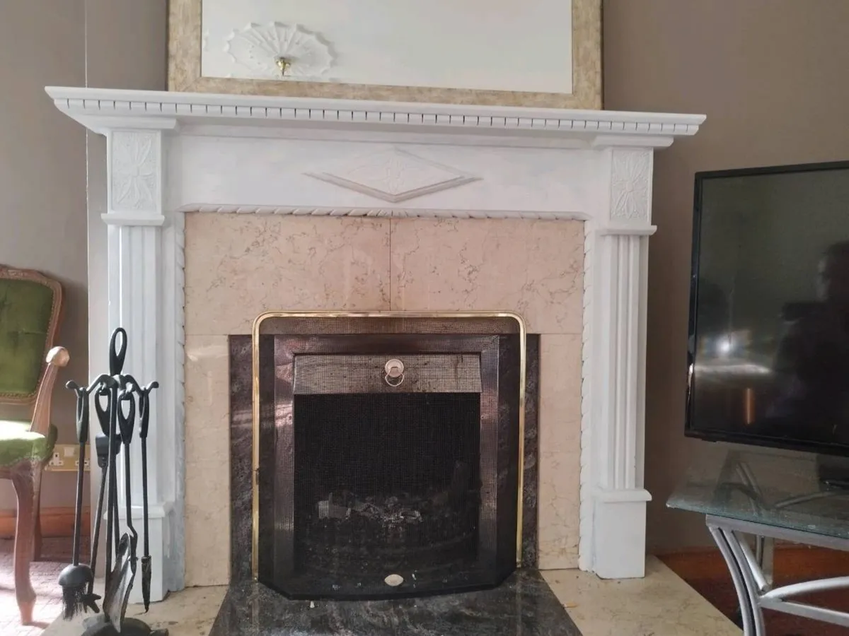 Lovely white fireplace originally mohogena - Image 1