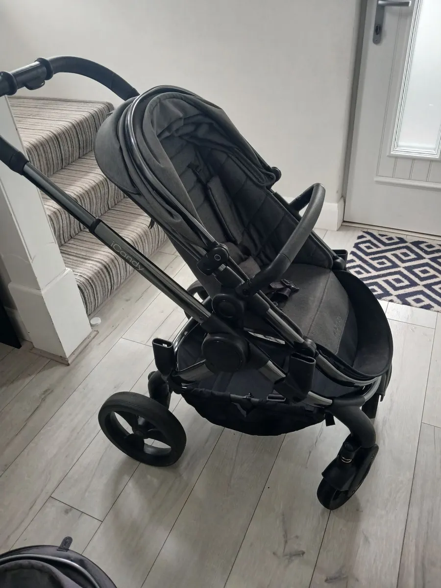 ICandy Peach Double Buggy Dark Grey Twill - Image 3