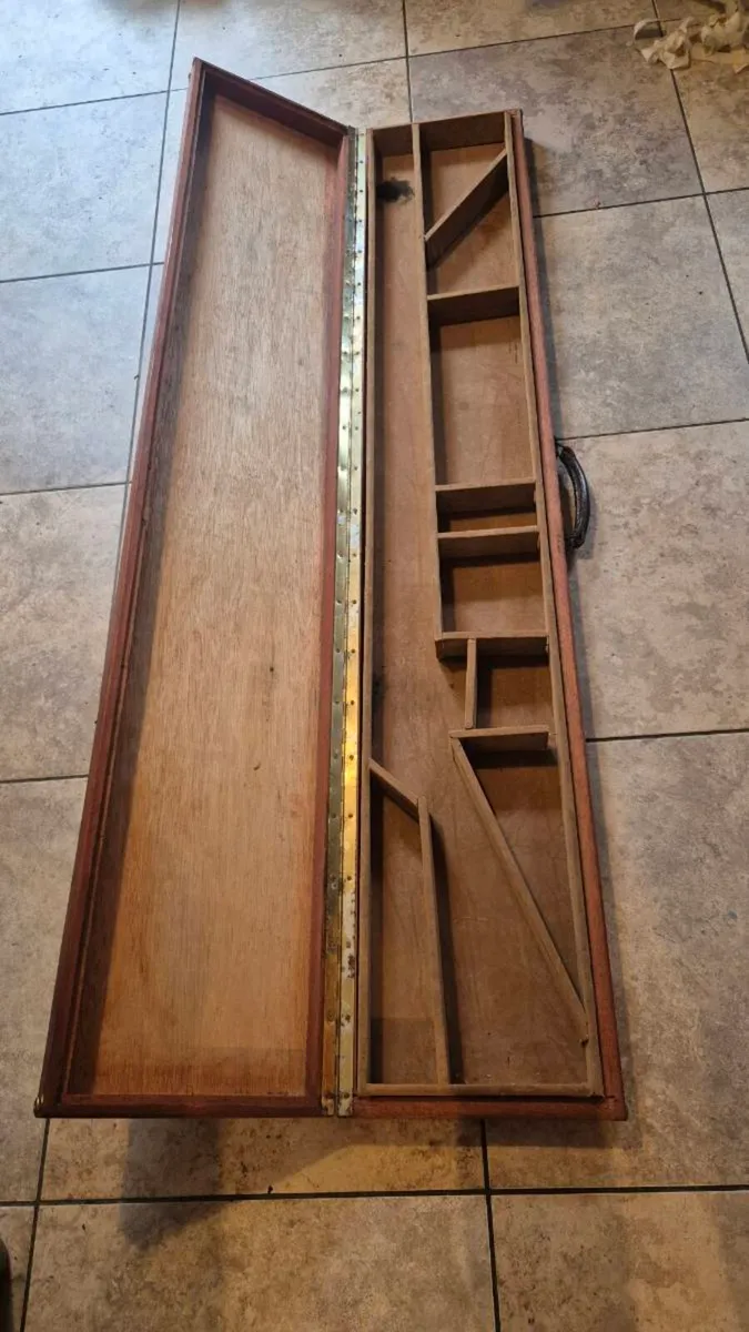 Classic vintage riffle shotgun case box - Image 1
