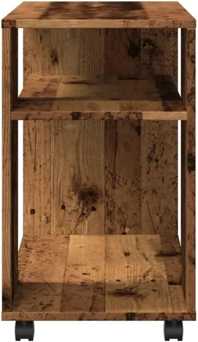 Space-Saving Mobile Side Table Rolling Storage Cab - Image 2