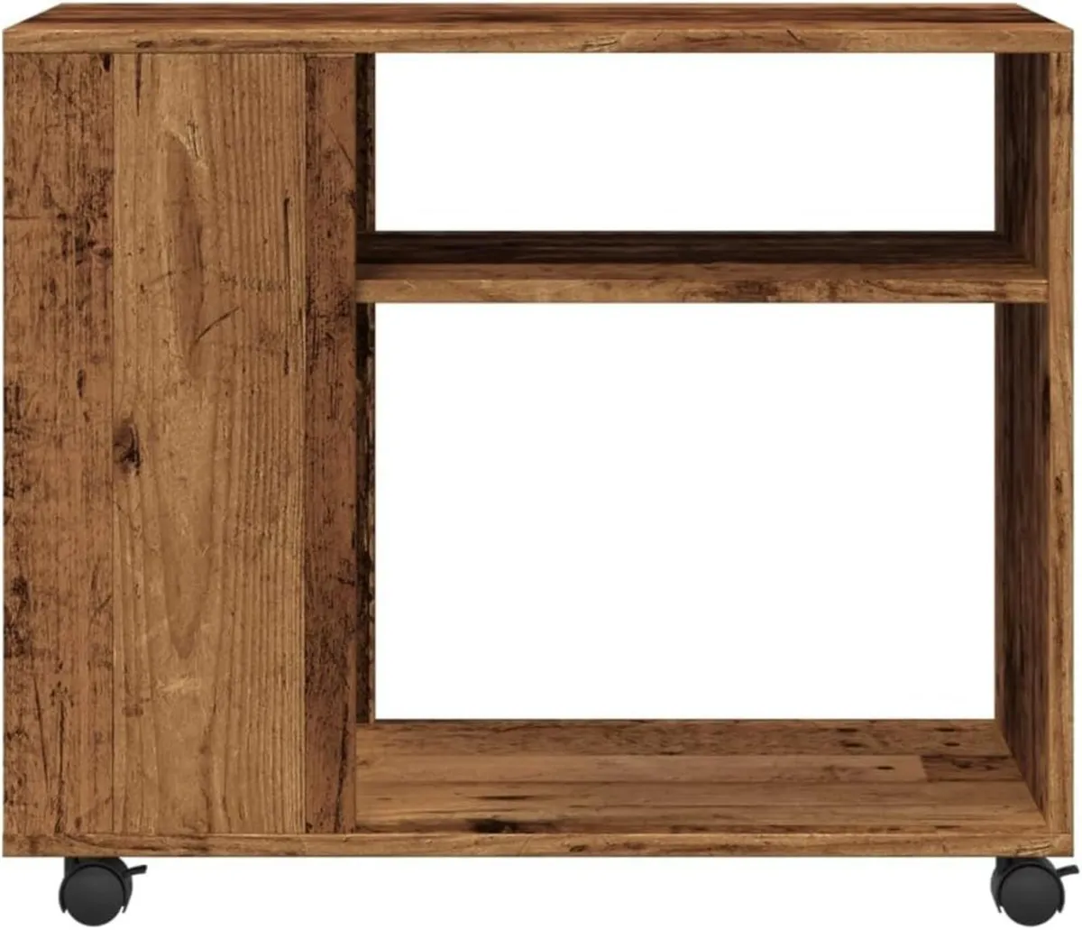 Space-Saving Mobile Side Table Rolling Storage Cab - Image 3