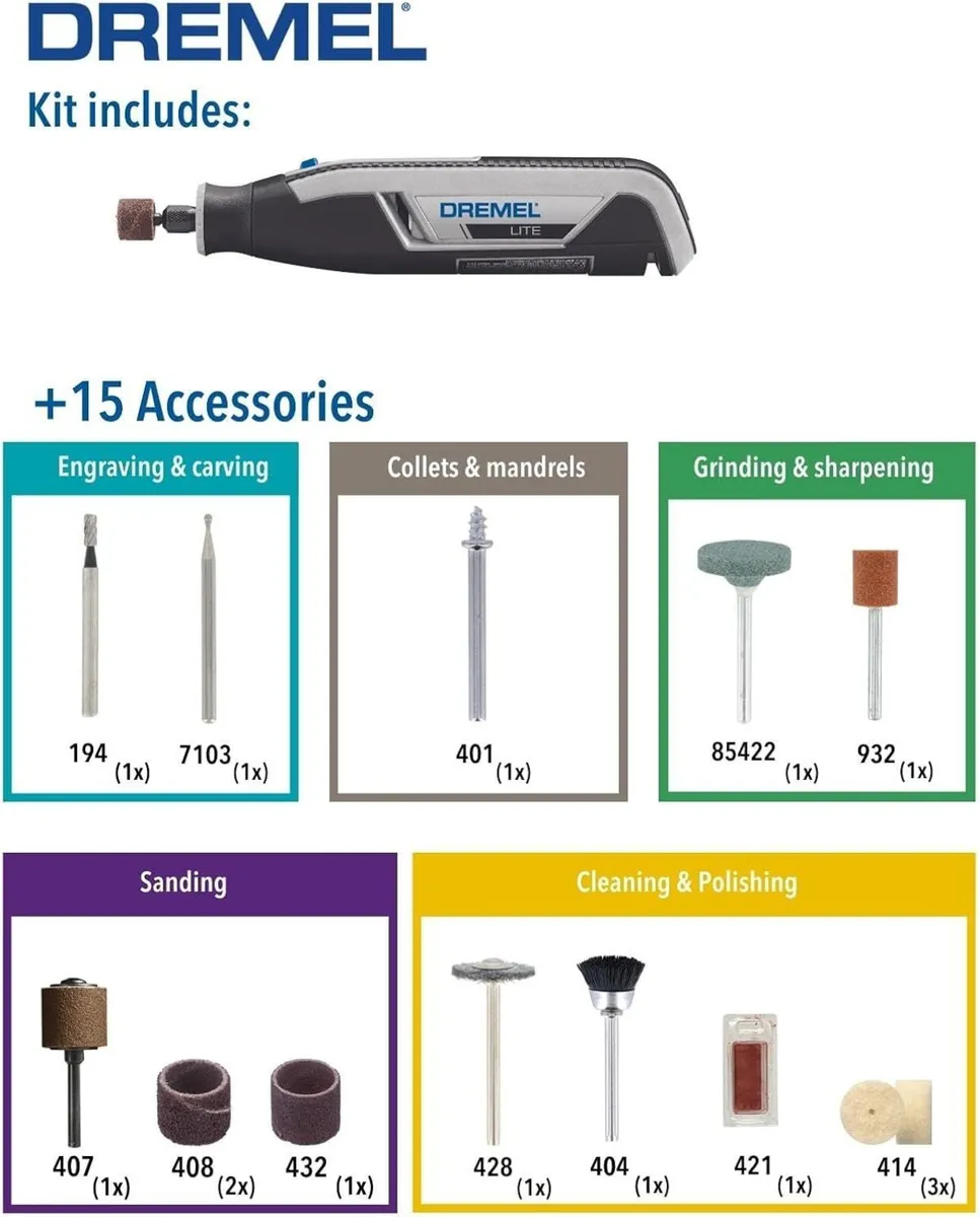 Dremel Lite Cordless Rotary Tool 3.6 Volt Kit - Image 4
