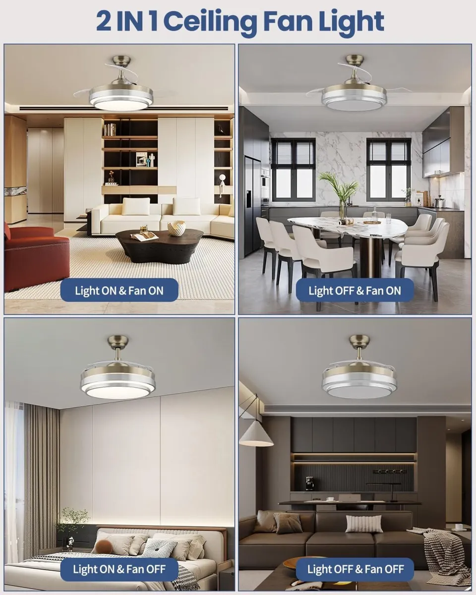 Cjoy Ceiling Fans with Lights and Remote Fan - Image 3