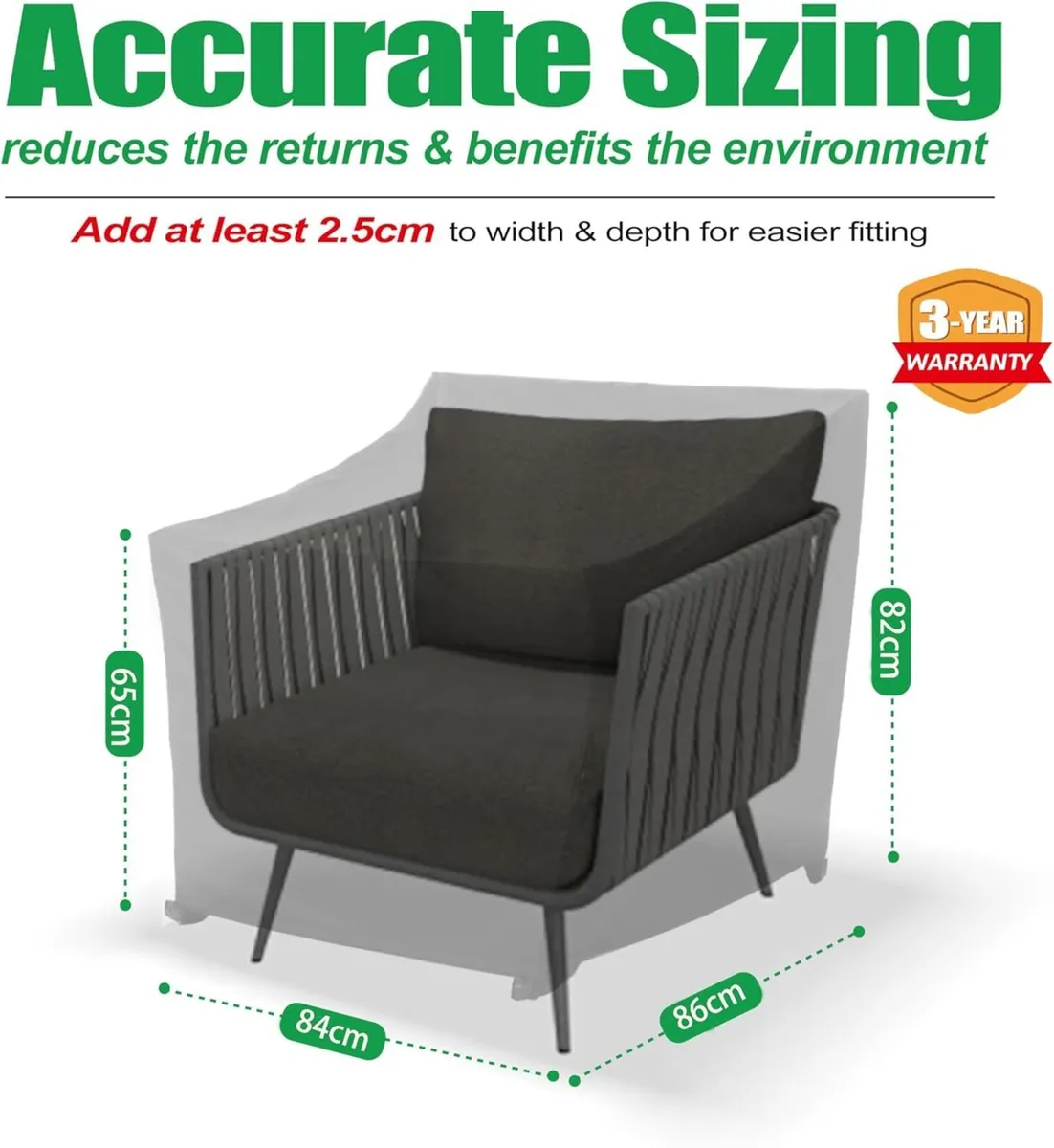 Garden Chair Covers Lounge Rocking Adirondack (2 - Image 3