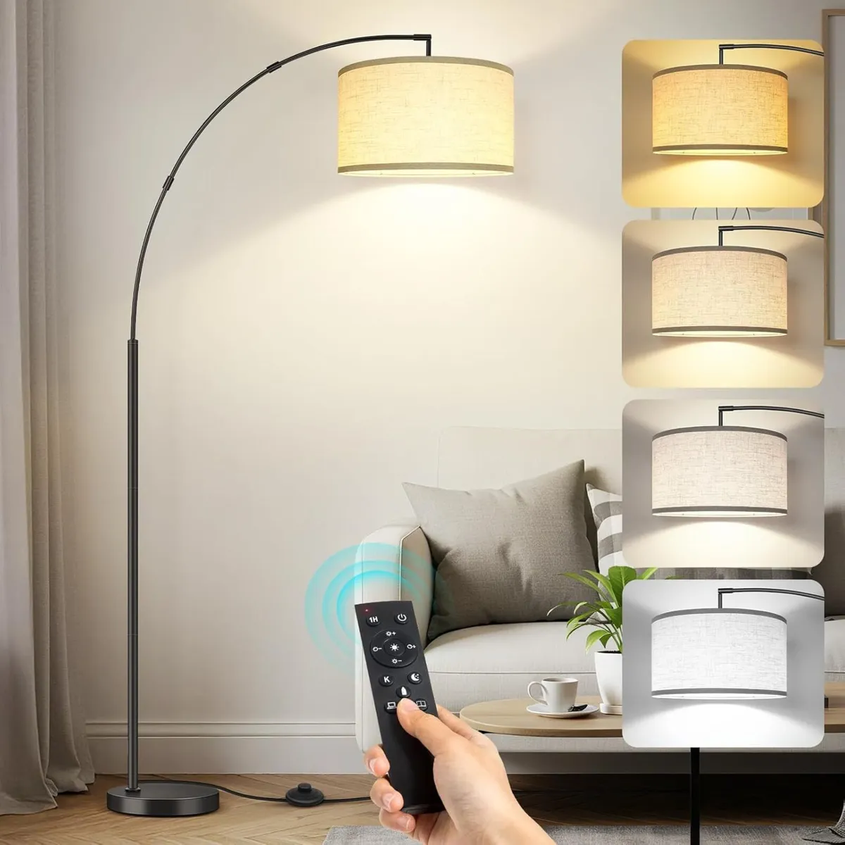 Outon LED Modern Arc Floor Lamp Dimmable Standing - Image 1