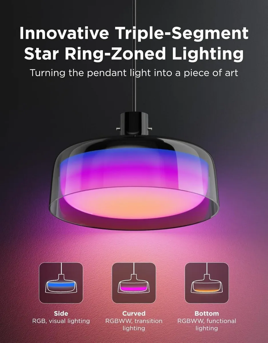 Pendant Light 3-Layer Rgbic Smart Hanging - Image 2