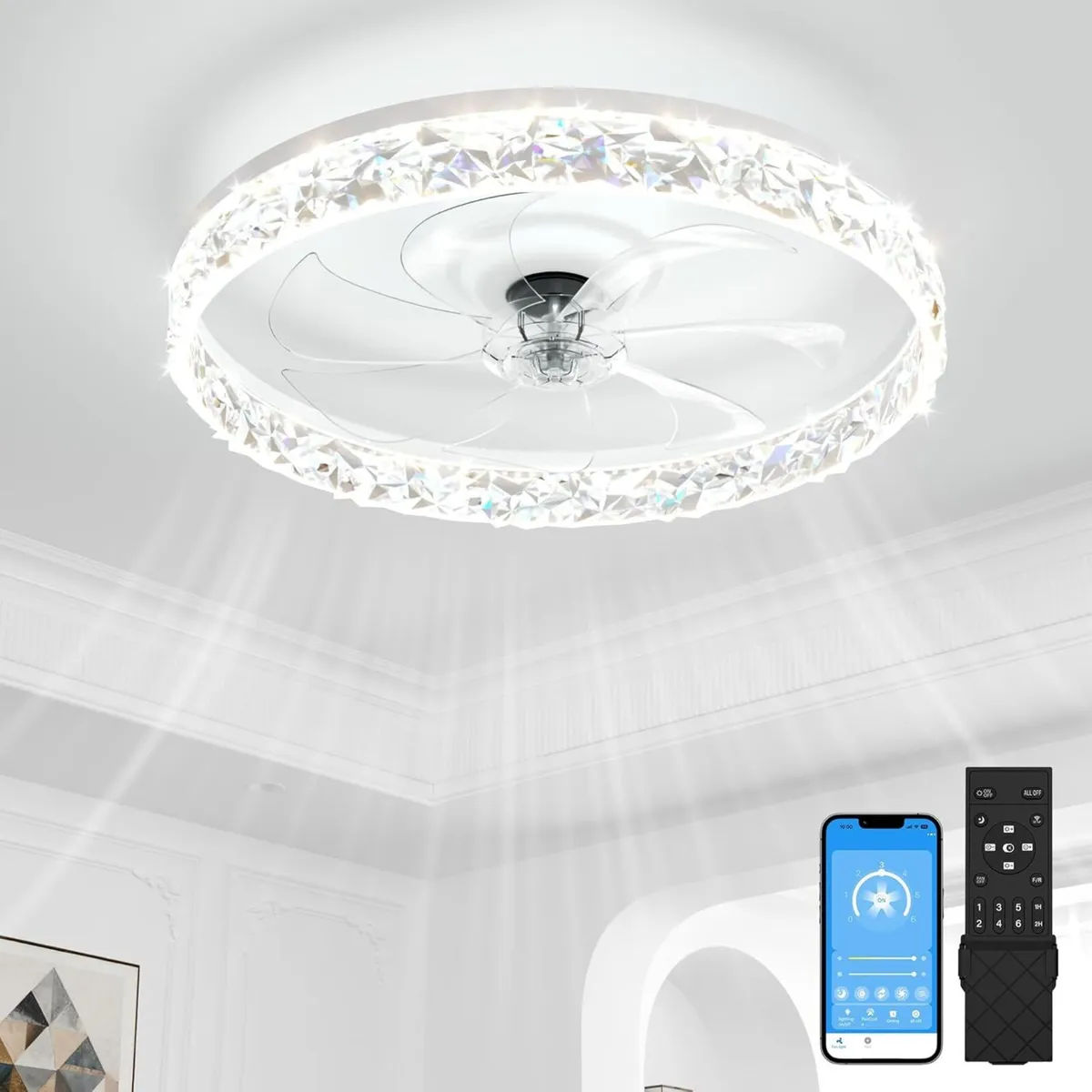 Volisun Ceiling Fans with Lights and Remote 50CM - Image 1