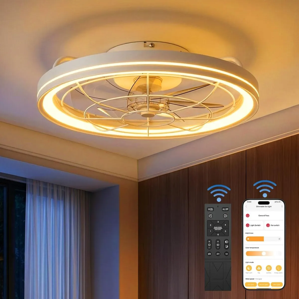 50CM Ceiling Fans with Lights and Remote - Image 2