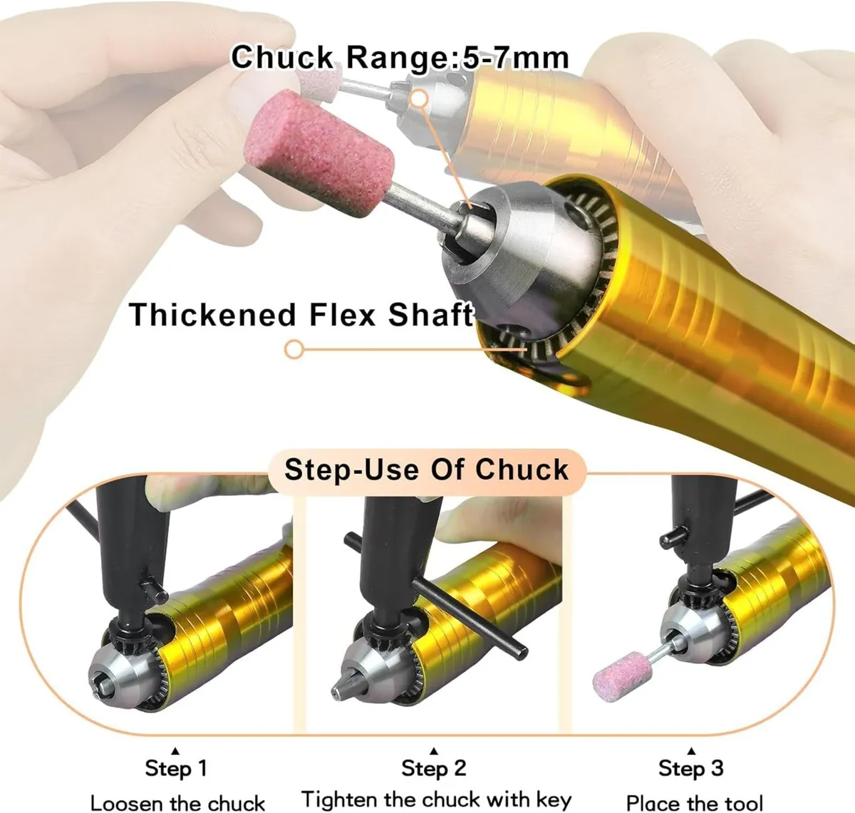 Flex Shaft Rotary Tool 1000W Hanging Grinder - Image 4
