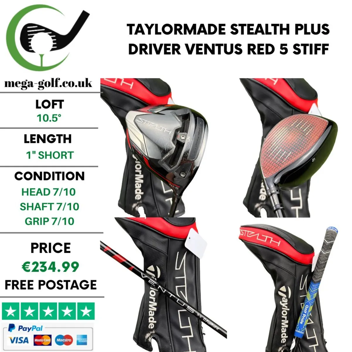 Taylormade Stealth Plus Driver / 10.5° / Stiff - Image 1
