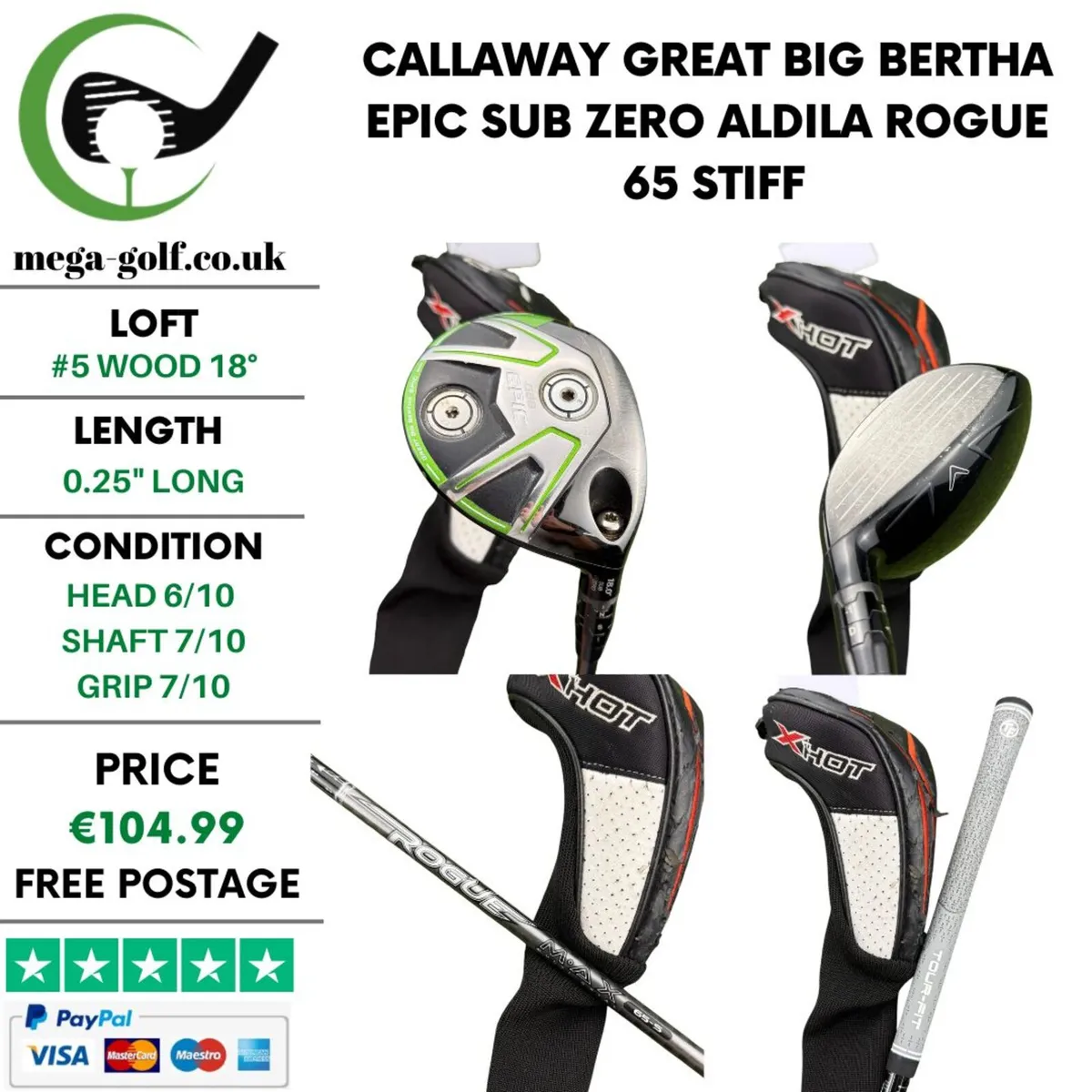 Callaway Great Big Bertha Epic Sub Zero #5Wood 18° - Image 1