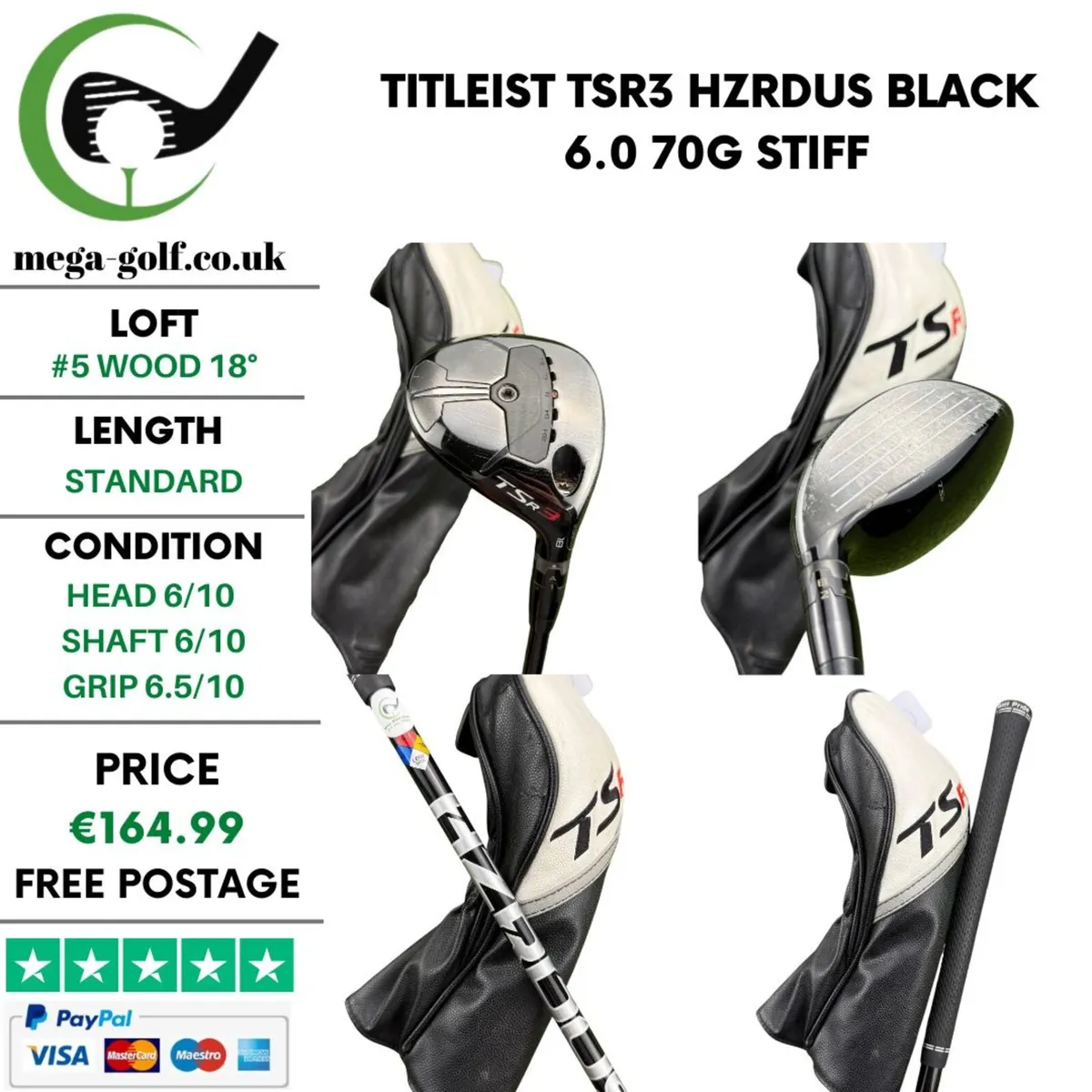 Titleist TSR3 #5 Wood 18° / Stiff - Image 1