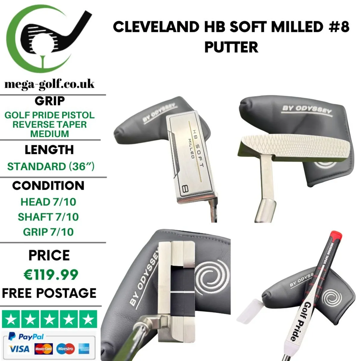 Cleveland HB Soft Milled #8 Putter / 36" - Image 1