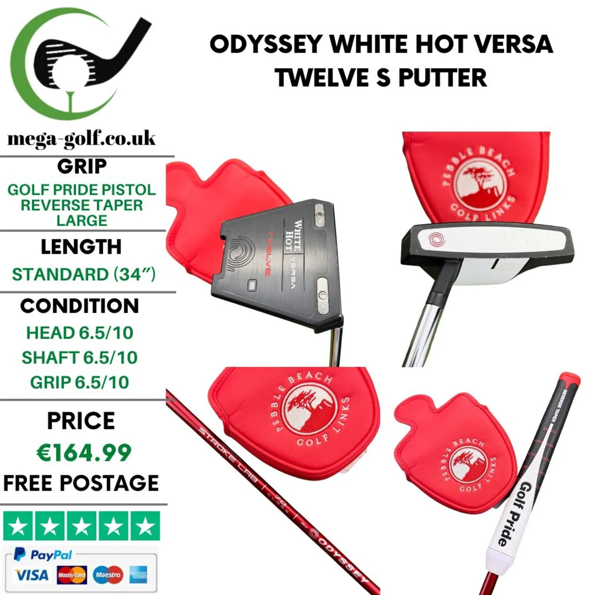 Odyssey White Hot Versa Twelve S Putter / 34" - Image 1