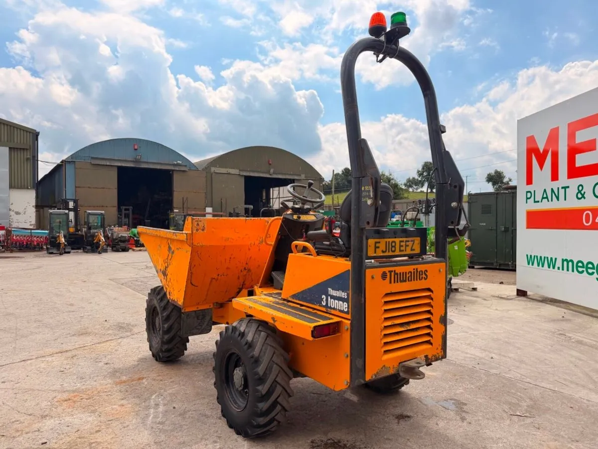 2018 THWAITES 3 TON DUMPER ...1,376 hours....822 - Image 3