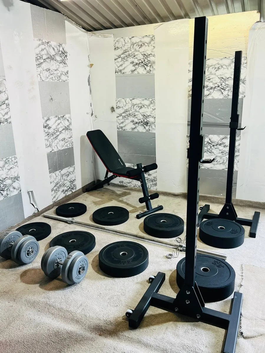 BLK BOX RACK STANDS OLYMPIC WEIGHTS BAR BENCH++ - Image 3
