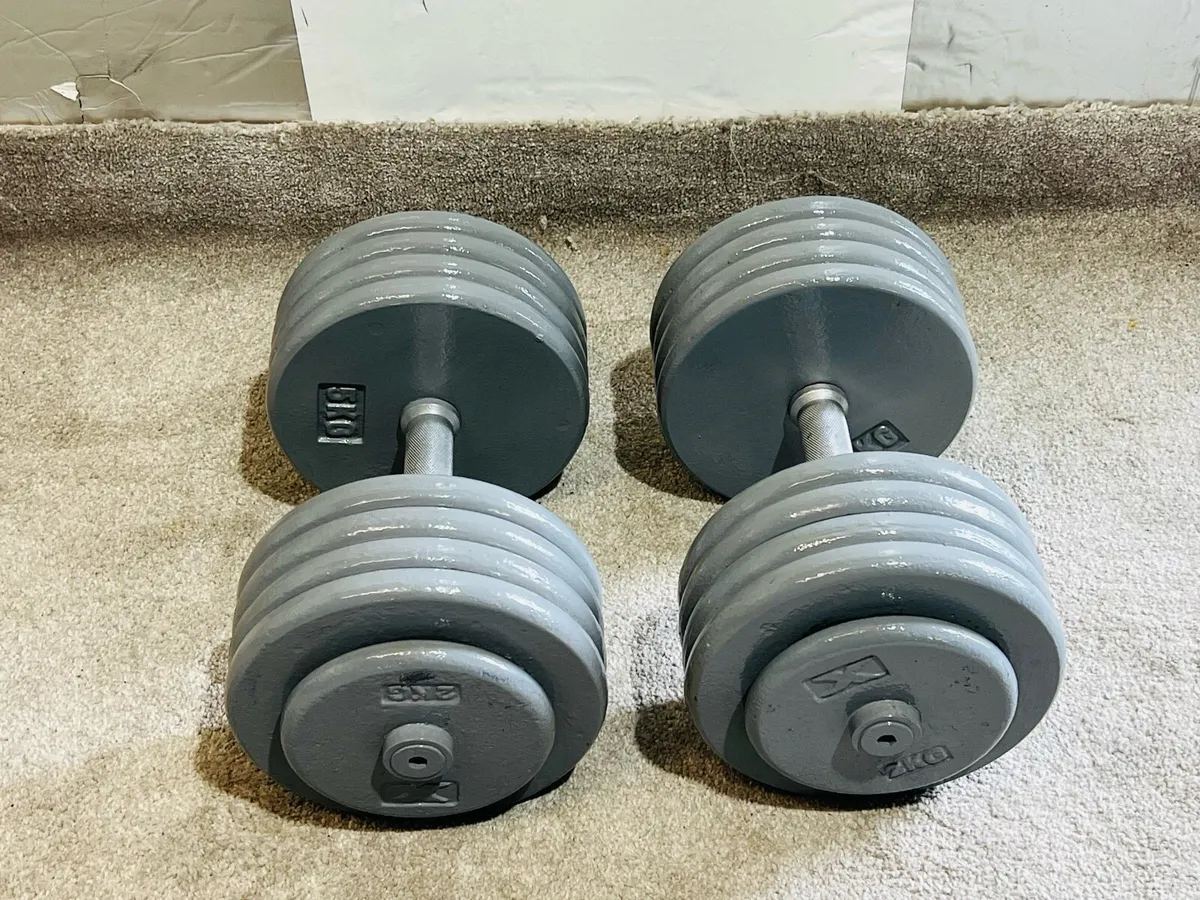 2 X 44KG DUMBBELLS TOTAL 88KG - Image 1