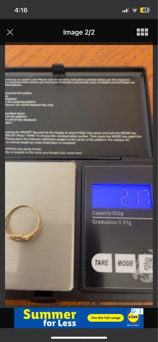 Gold claddagh ring - Image 2