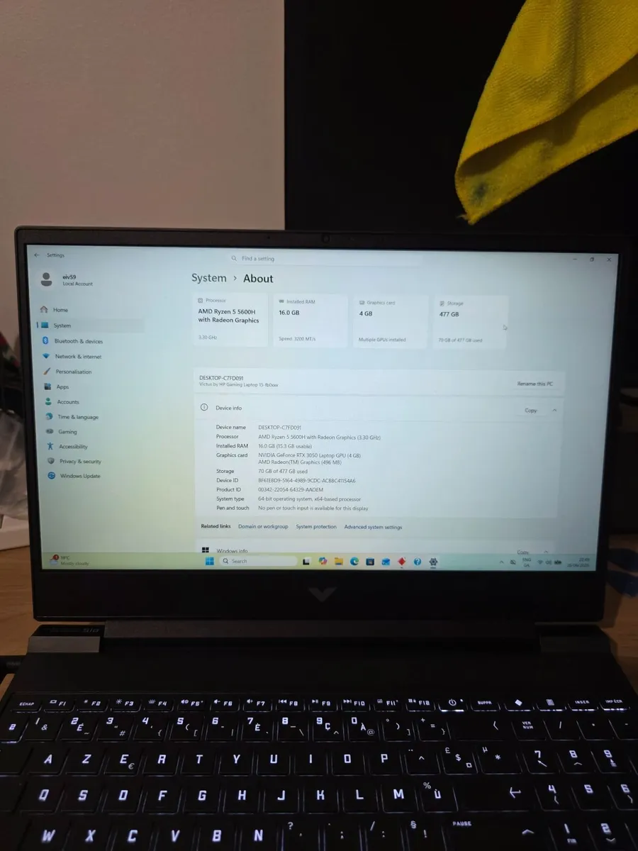 HP Victus 15 | Ryzen 5 5600H | RTX 3050 | 16GB - Image 2