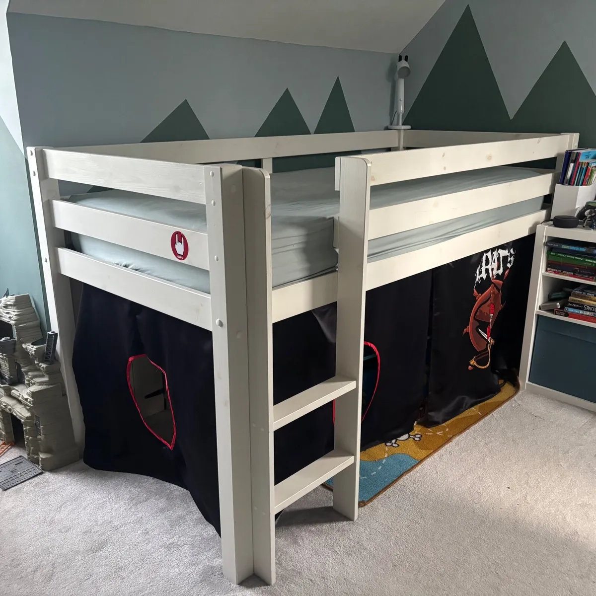 Kids pirate mid-sleeper bed & accessories - Image 1