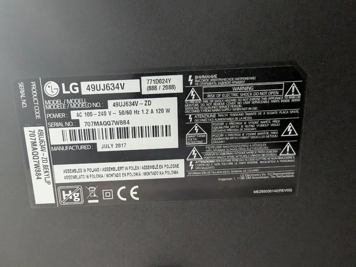 LG 49" 4K Ultra HD Smart TV Excellent Condition - Image 2