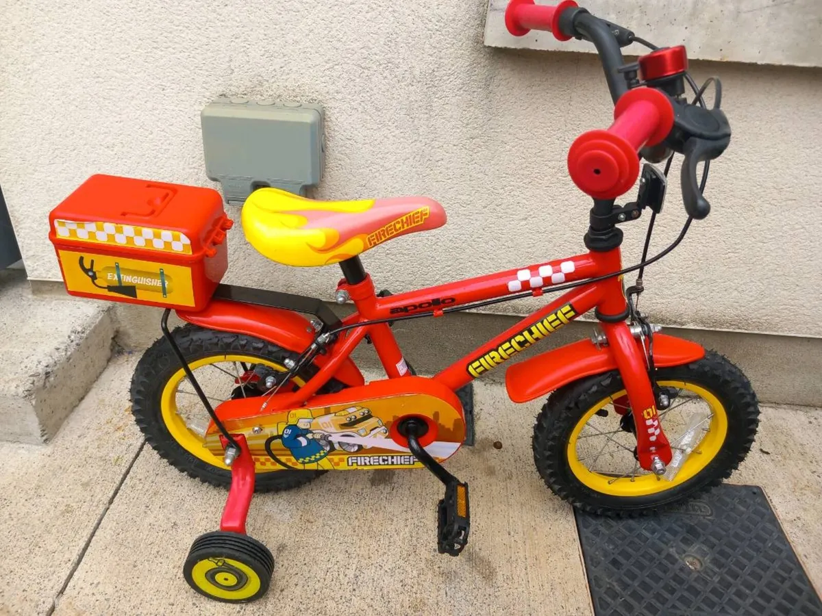 Kids firechief bike size 12 inch wheels - Image 2