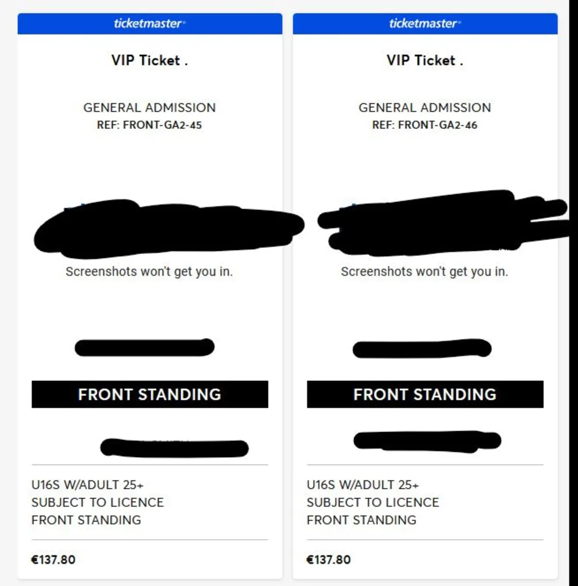 Florence + the machine tickets (VIP x2)