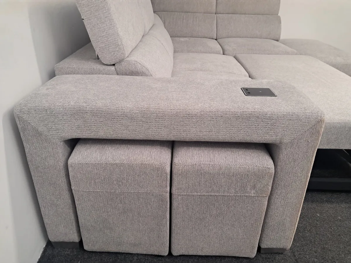 New Light Grey Corner Sofabed - Image 4