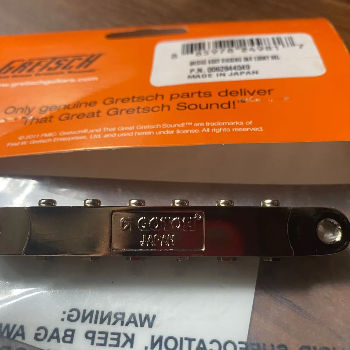 Gretsch Adjusto-Matic Bridge Ebony Base - Image 3
