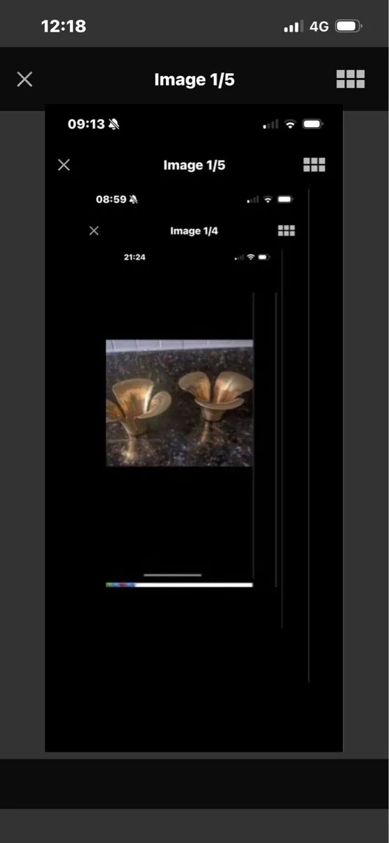 Brass Candleholder Set - Image 1