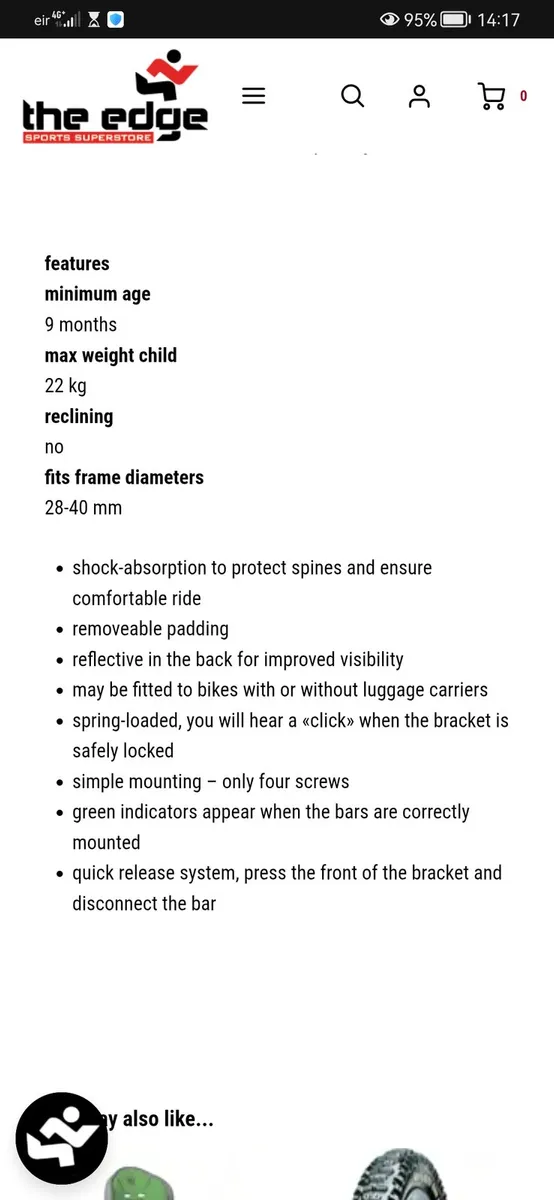 Bike child seat - Image 3