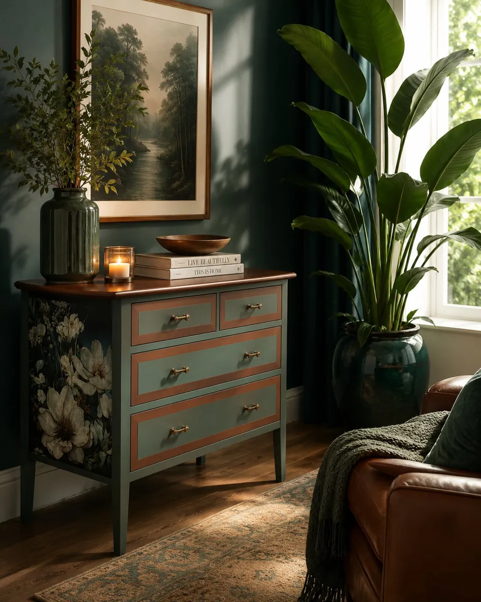 Antique chest of drawers/hall table - Image 1