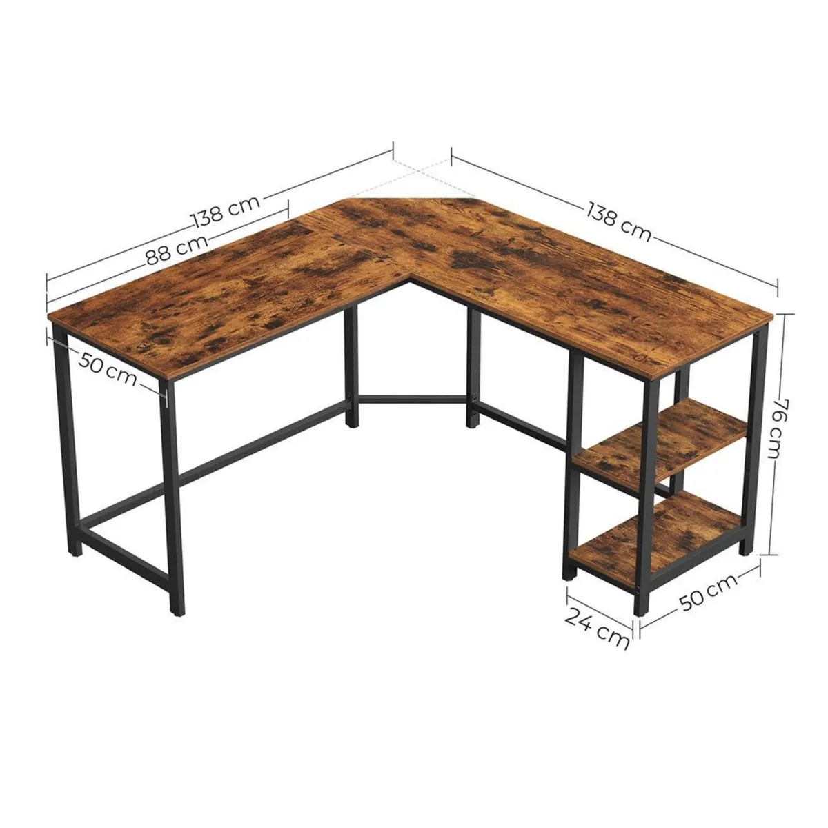 Industrial Corner Home Office Desk - FREE P&P - Image 3